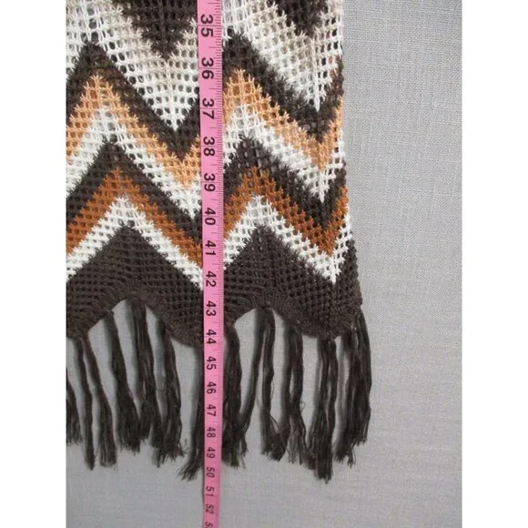 Crochet Chevron Fringe Dress Size M By Almost Famous - Picture 6 of 9
